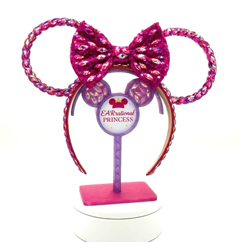 EARrational Princess pink AB Mickey Ears Fully bedazzled pink AB Rhinestones 💕